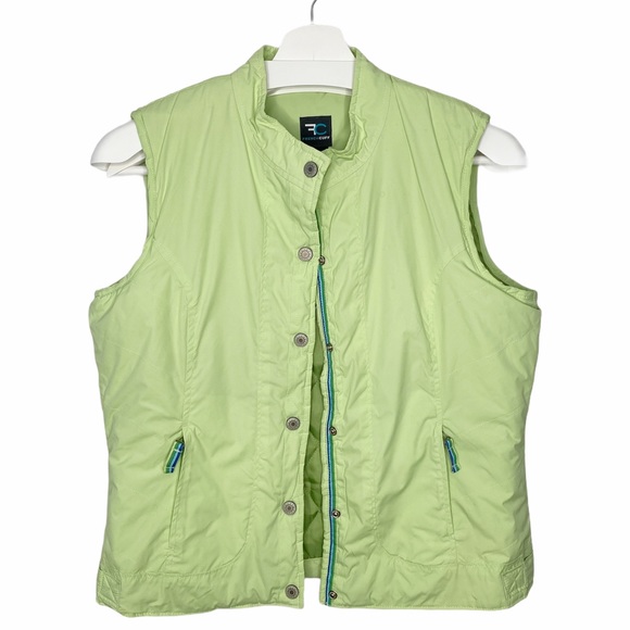FRENCH CUFF Pale Green Quilted Puffer Vest S - Picture 6 of 7